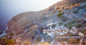 Cómo moverse en Teleférico en la isla de Santorini en Grecia